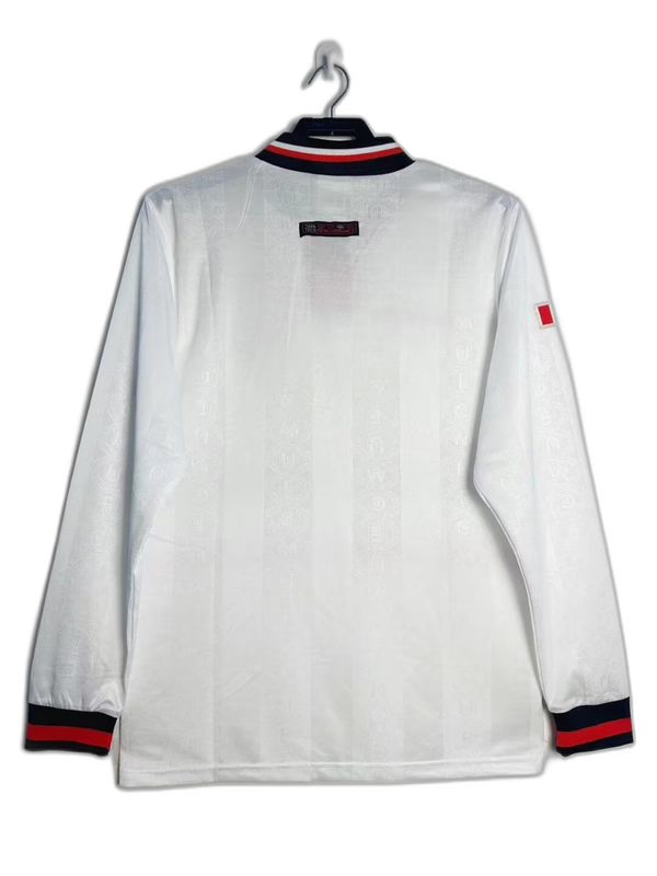 Camisa reserva Manchester United 98/99 II - Versão retrô de manga comprida
