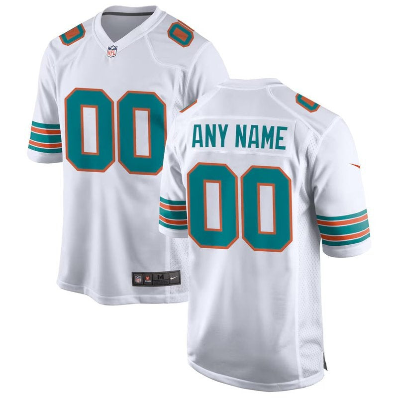 Miami Dolphins - Camisa de jogo personalizada alternativa da NFL - Branca