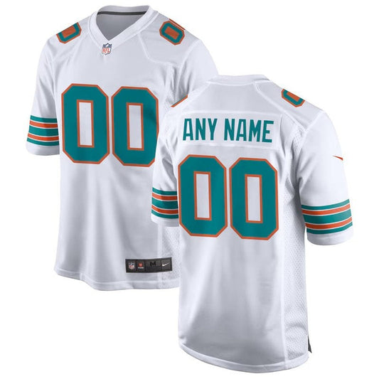 Miami Dolphins - Camisa de jogo personalizada alternativa da NFL - Branca
