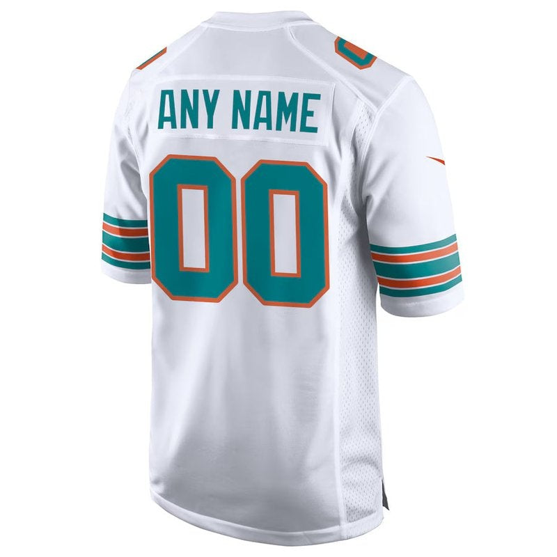 Miami Dolphins - Camisa de jogo personalizada alternativa da NFL - Branca