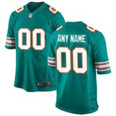 Camiseta personalizada alternativa de la NFL de los Miami Dolphins, color aguamarina