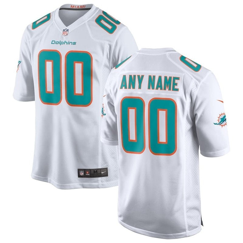 Camiseta personalizada de la NFL de los Miami Dolphins - Blanca