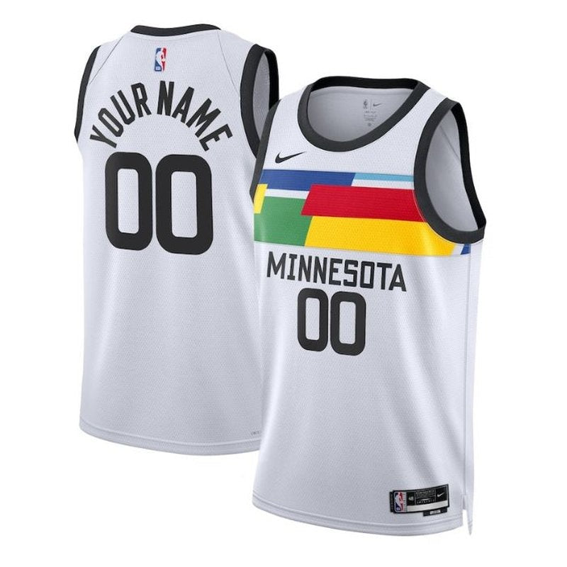 Camiseta unisex de la NBA de los Minnesota Timberwolves 2023 - Edición Ciudad - Blanca 