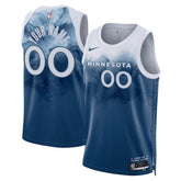 Camisa Minnesota Timberwolves Unissex 23/24 da NBA - Azul - Edição City 