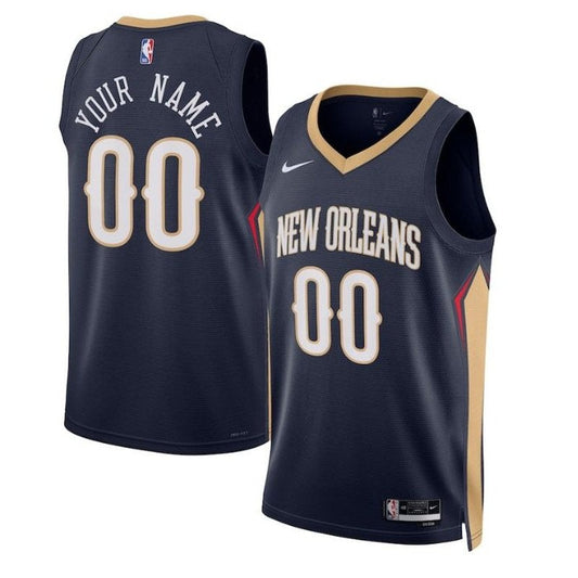 Camiseta unisex de la NBA de los New Orleans Pelicans 2023, color azul marino - Edición Icon 