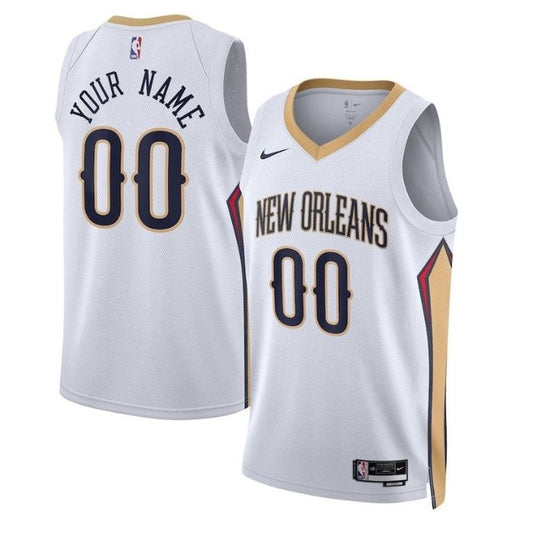 Camiseta unisex blanca de la NBA de los New Orleans Pelicans 2023 - Edición Asociación 