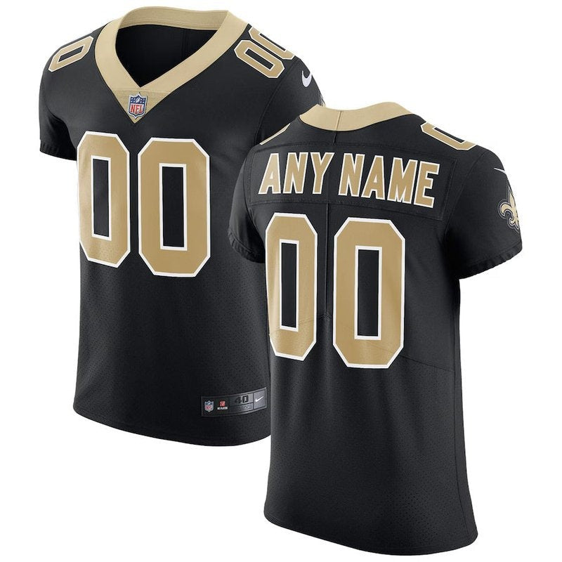 Camiseta personalizada de la NFL de los New Orleans Saints, color negro