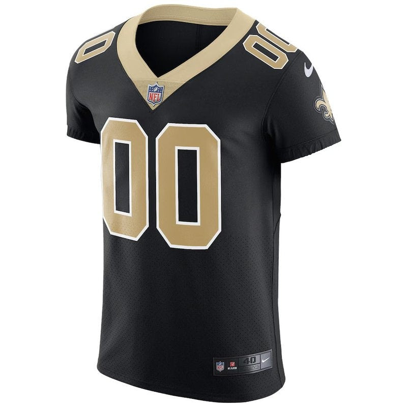 Camiseta personalizada de la NFL de los New Orleans Saints, color negro