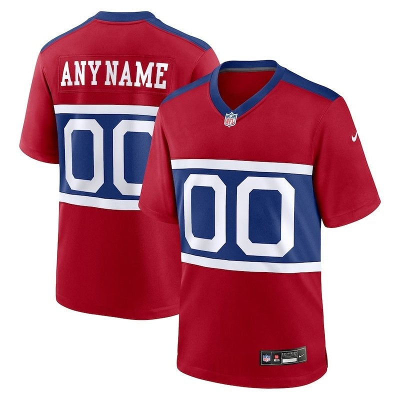 Camisa personalizada para jogo da NFL do New York Giants - Century Alternate - Vermelha 