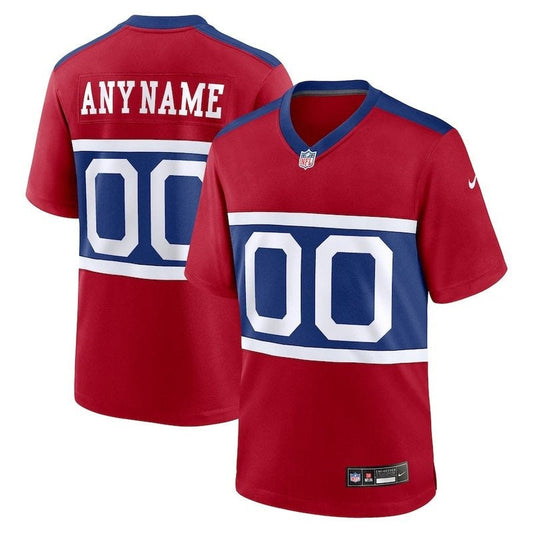 Camisa personalizada para jogo da NFL do New York Giants - Century Alternate - Vermelha 