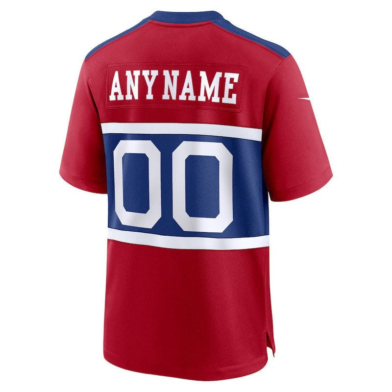Camisa personalizada para jogo da NFL do New York Giants - Century Alternate - Vermelha 