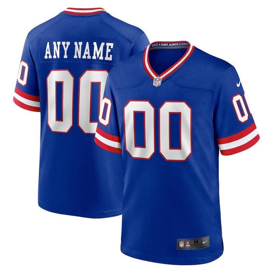 New York Giants - Camisa de jogo personalizada Royal Classic da NFL 