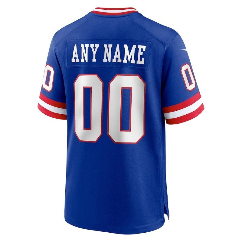 New York Giants - Camisa de jogo personalizada Royal Classic da NFL 