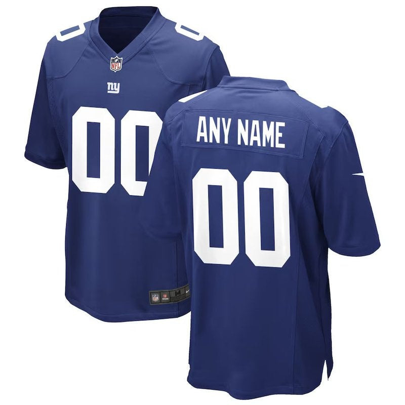 New York Giants - Camisa de jogo personalizada da NFL Royal 
