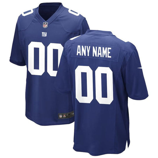 New York Giants - Camisa de jogo personalizada da NFL Royal 