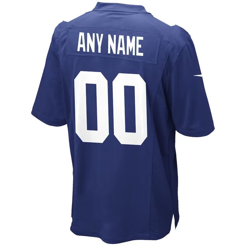 New York Giants - Camisa de jogo personalizada da NFL Royal 