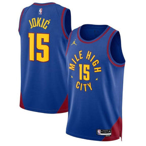 Camiseta unisex de la NBA de Nikola Jokic Denver Nuggets 2023, edición Statement - Azul