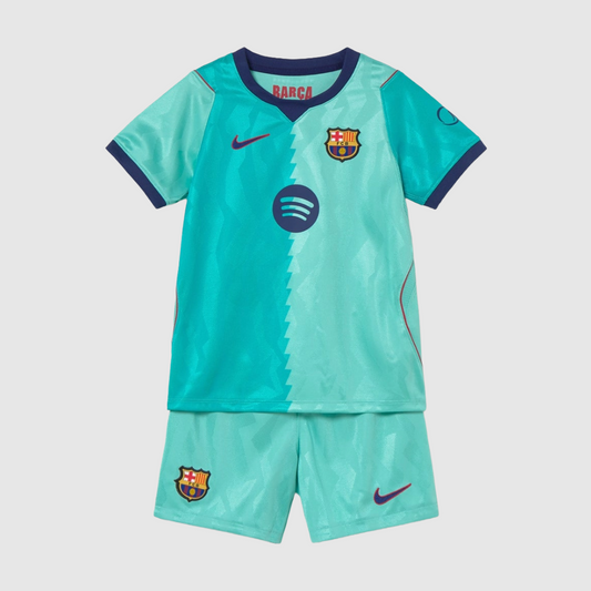 Barcelona 26/27 Third Kids Kit - shirt and shorts front