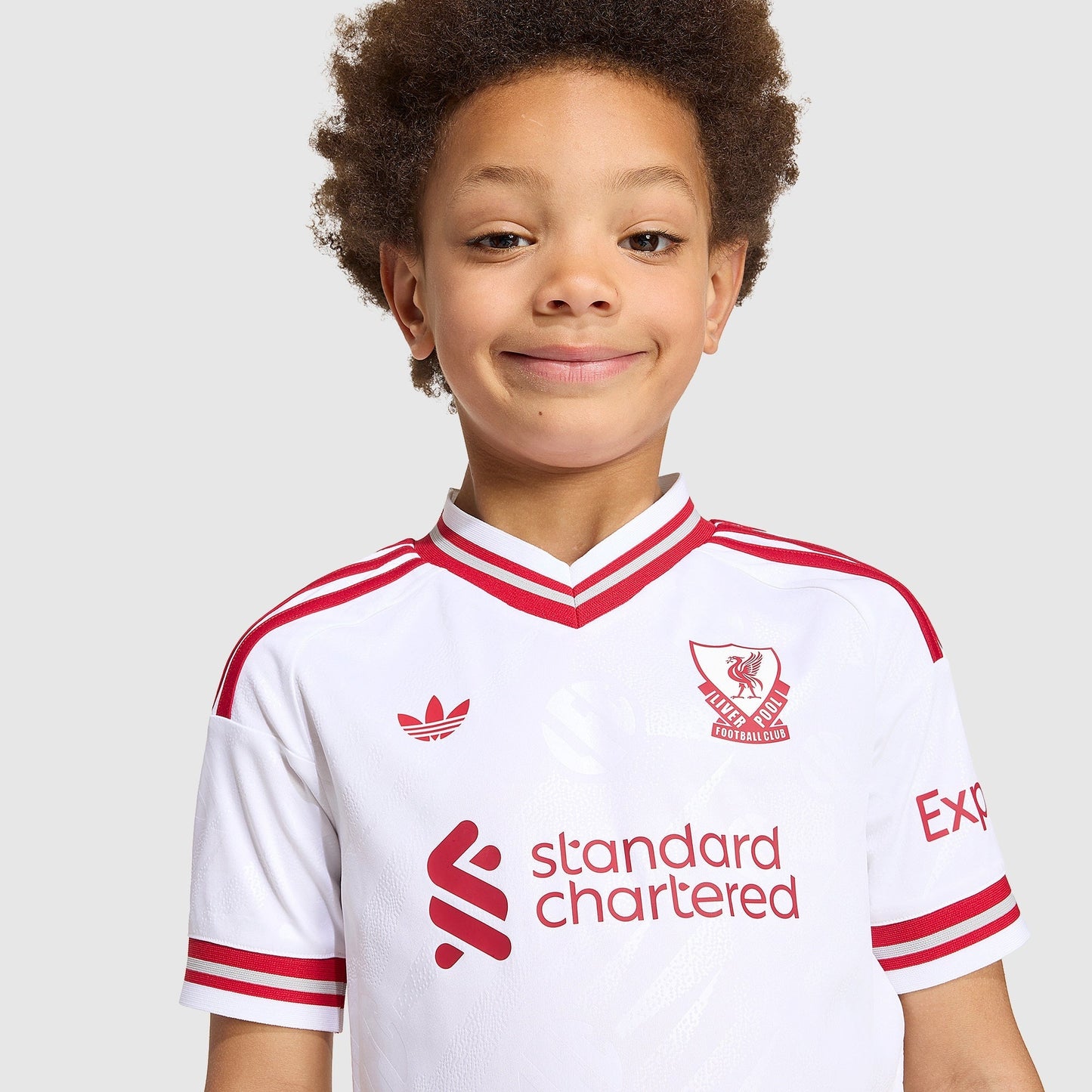 Liverpool 26/27 Away Kids Kit - worn by model front