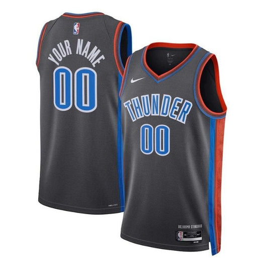 Camisa NBA Oklahoma City Thunder Unissex 2023 - Edição City - Preta 