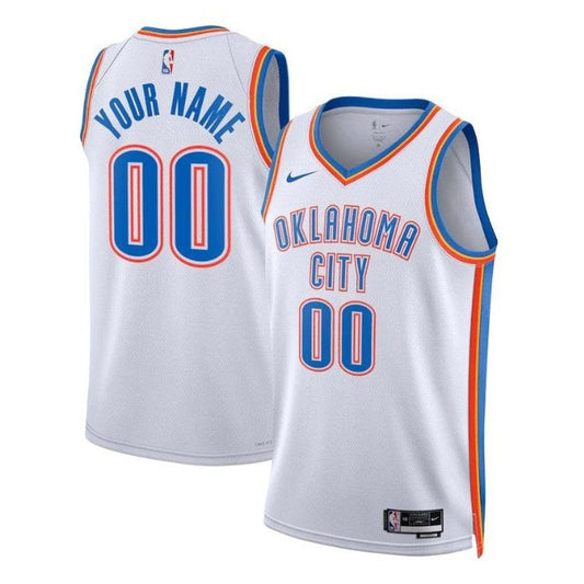 Camisa NBA Oklahoma City Thunder Unissex 2023 Branca - Edição Associação 