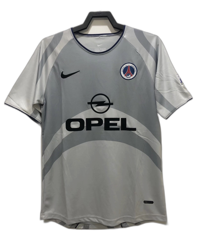 Camiseta gris del París Saint-Germain (PSG) 2001 (versión retro)
