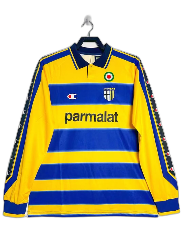 Camisa Parma 99/00 I Home - Manga Longa Versão Retro