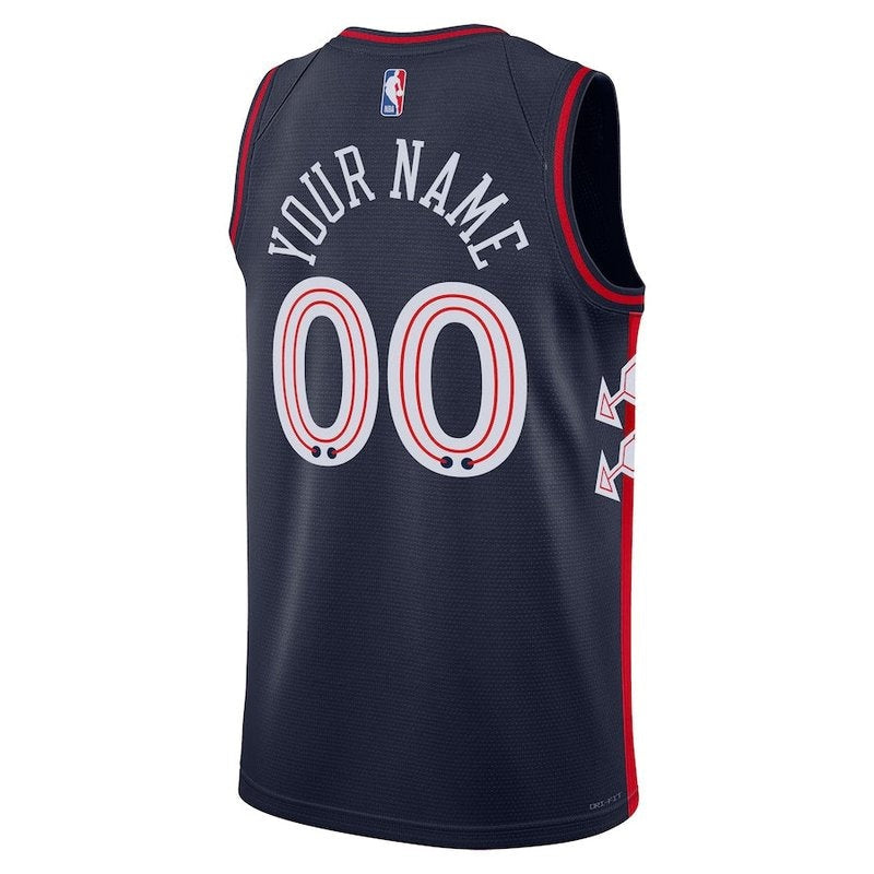 Camiseta unisex de la NBA de los Philadelphia 76ers (23/24) - Azul marino - Edición City 