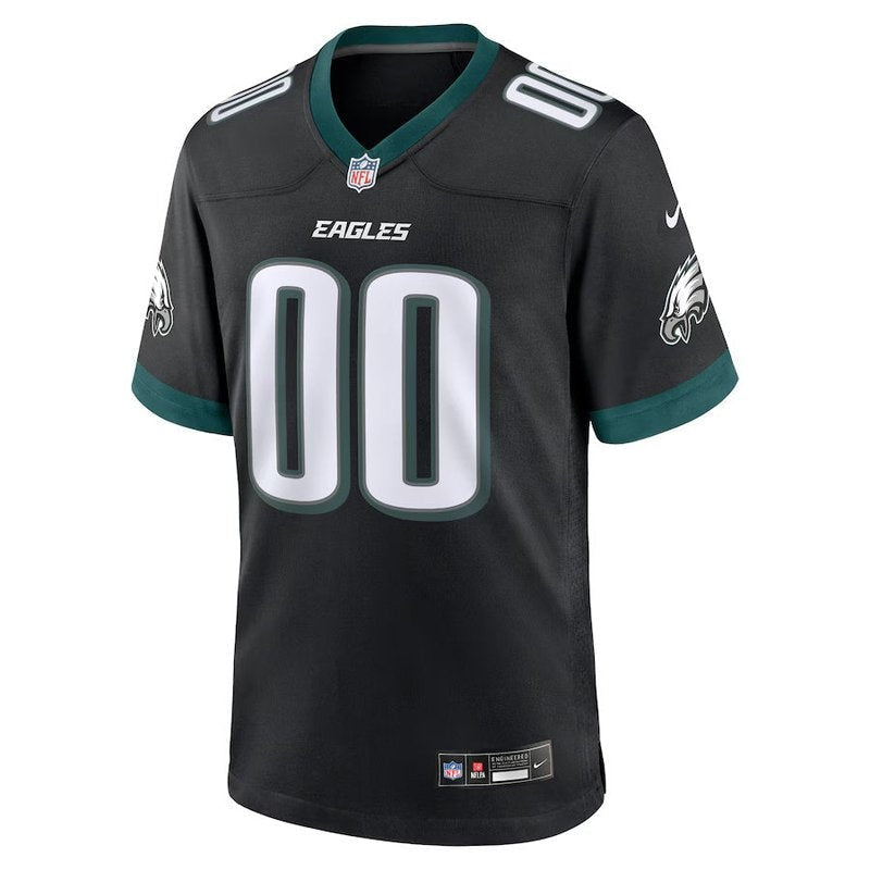 Philadelphia Eagles - Camisa de jogo personalizada alternativa da NFL - Preta 