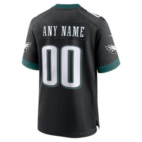 Philadelphia Eagles - Camisa de jogo personalizada alternativa da NFL - Preta 