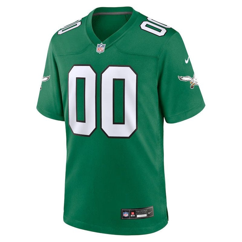 Camisa de jogo personalizada alternativa da NFL do Philadelphia Eagles - Kelly - Verde 