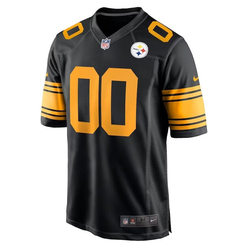 Pittsburgh Steelers - Camisa de jogo personalizada alternativa da NFL - Preta 