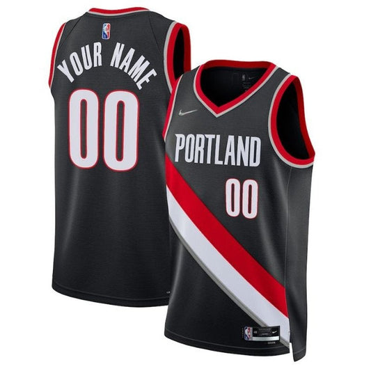 Camiseta NBA Diamante de los Portland Trail Blazers 2023 - Edición Ícono - Negra 