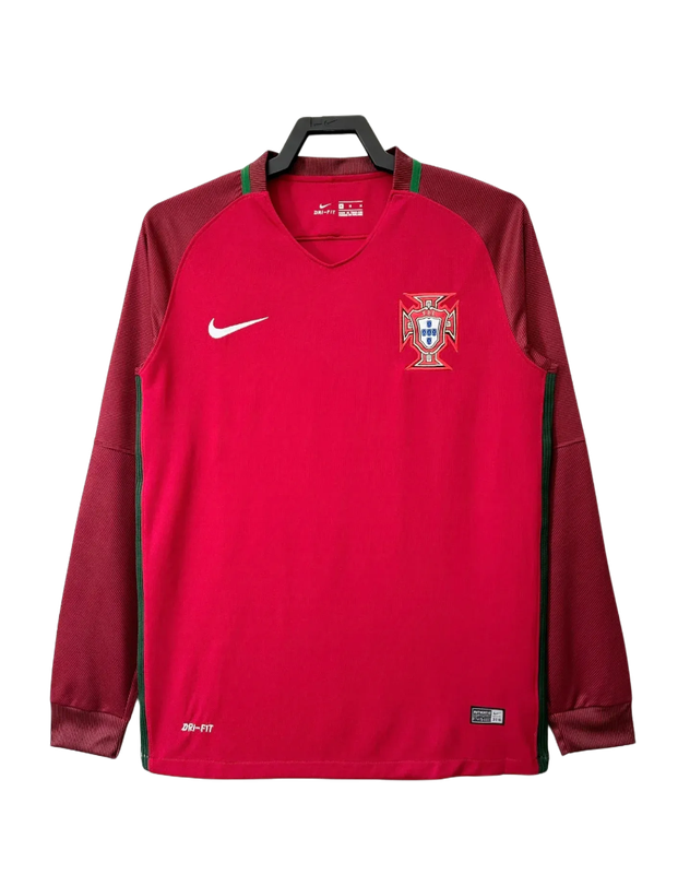 Camisa Portugal 2016 I Home - Manga Longa Versão Retro