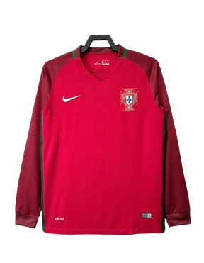 Camisa Portugal 2016 I Home - Manga Longa Versão Retro