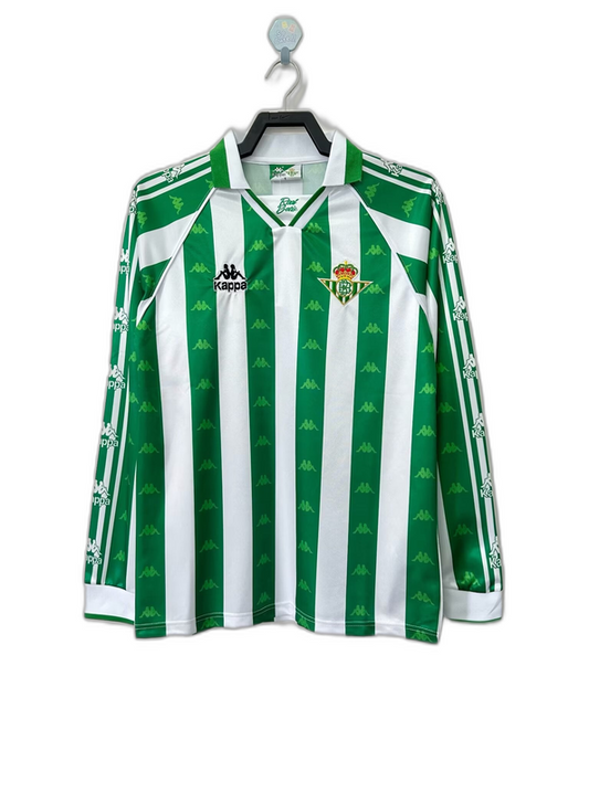 Camisa Real Betis 95/97 I Home - Manga Longa Versão Retro