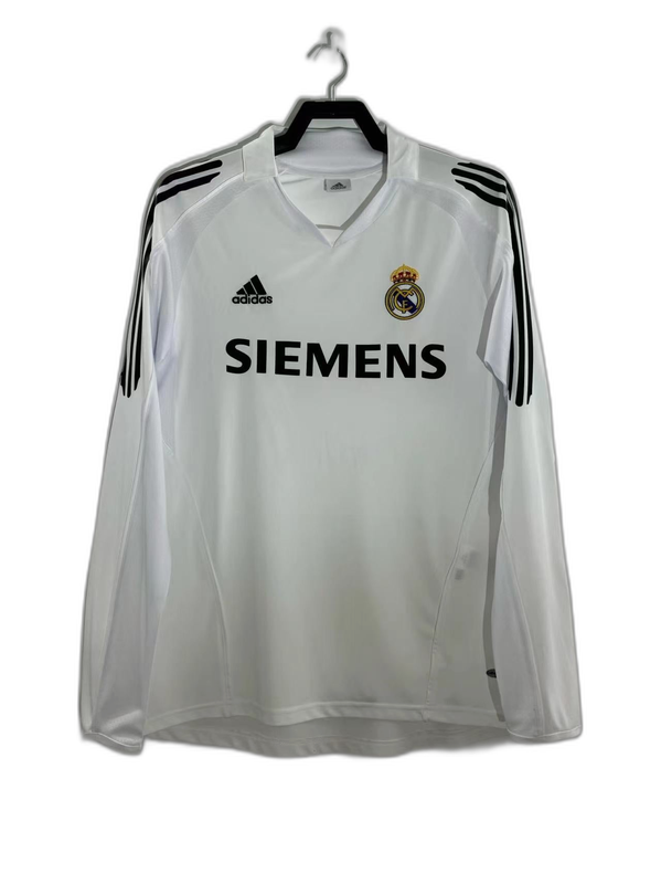 Camisa Real Madrid 05/06 I Home - Manga Longa Versão Retro
