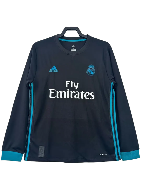Camisa reserva do Real Madrid 17/18 II - Versão retrô de manga comprida