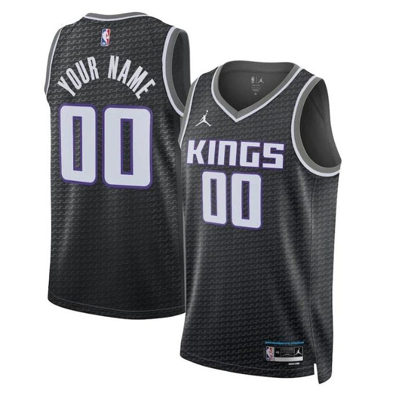 Camisa NBA Sacramento Kings Unissex 2023 - Edição Statement - Preta 