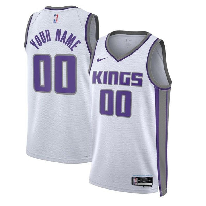 Camiseta unisex de la NBA blanca de los Sacramento Kings 2023 - Edición Asociación 