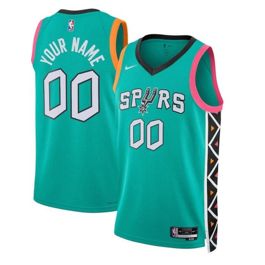 Camisa San Antonio Spurs NBA Unissex 2023 2023 - Edição City - Turquesa 