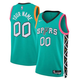 Camiseta unisex de la NBA de los San Antonio Spurs 2023 - Edición Ciudad - Turquesa