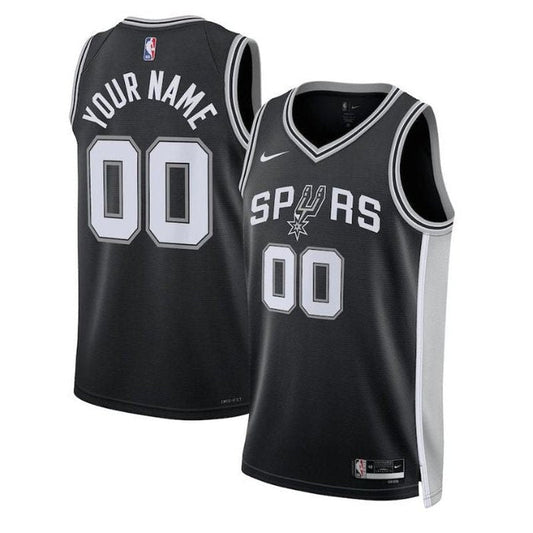 Camisa San Antonio Spurs NBA Unissex 2023 Preta - Edição Ícone 