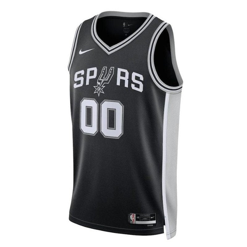 Camisa San Antonio Spurs NBA Unissex 2023 Preta - Edição Ícone 