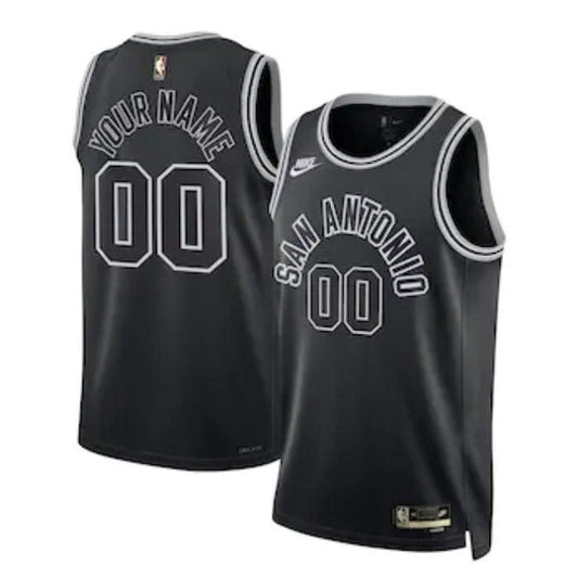 Camisa San Antonio Spurs NBA Unissex 2023 - Edição Clássica - Preta 