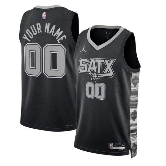 Camisa San Antonio Spurs NBA Unissex 2023 - Edição Statement - Preta 