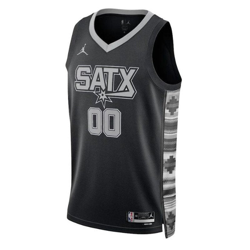 Camisa San Antonio Spurs NBA Unissex 2023 - Edição Statement - Preta 