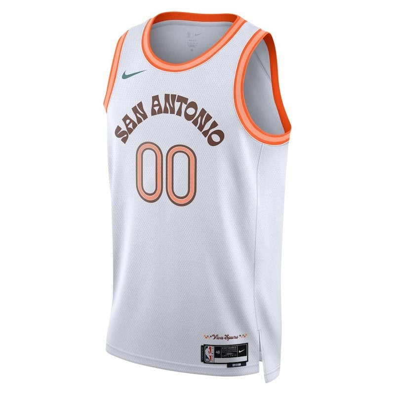 Camisa San Antonio Spurs NBA Unissex 23/24 - Branca - Edição Cidade 