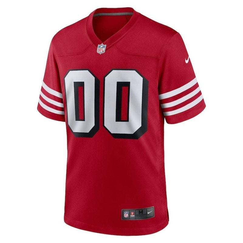 San Francisco 49ers - Camisa alternativa personalizada para jogo da NFL Scarlet 