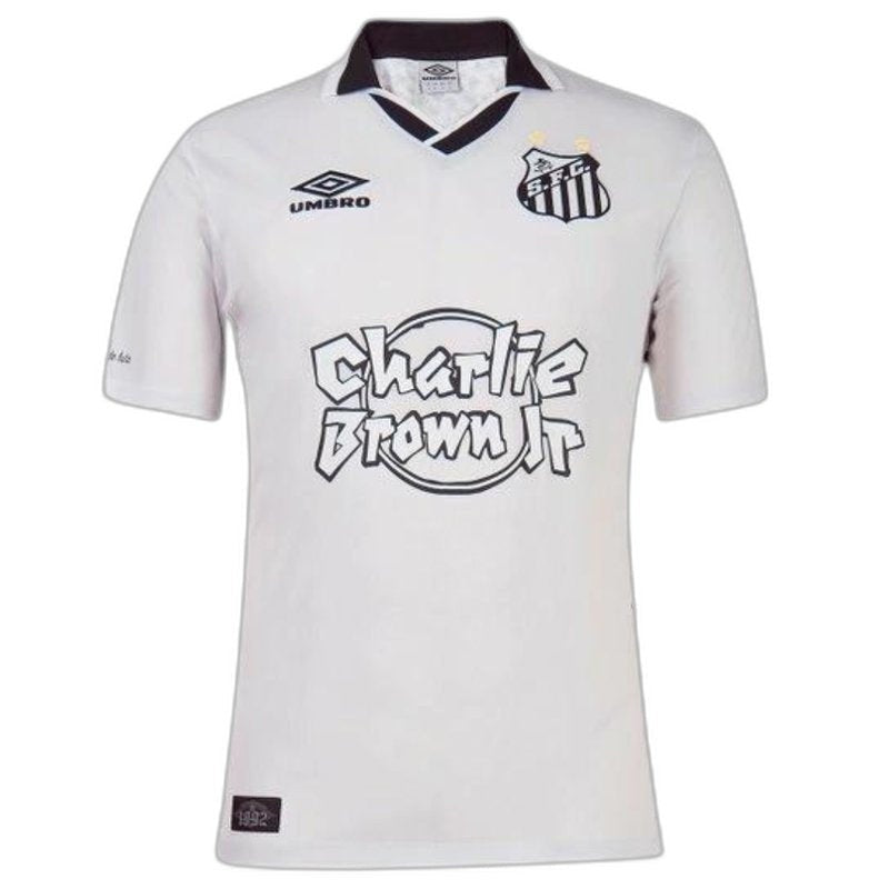 Camiseta blanca de Charlie Brown Jr. de Santos (versión para aficionados) 